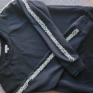 Juicy Couture Black Top with Silver Embellishments